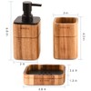 Bathroom Set 3 Piece Acacia Wood Bathroom Accessory Set with