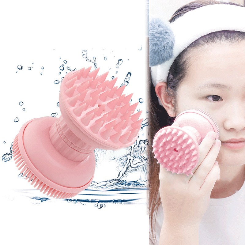 3 In 1 Cleansing Shampoo Manual Massage Brush Dual Head