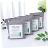 LALAFINA 4pcs Bamboo Charcoal Odor Absorber Air Purification Package Grey