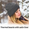 HEOUCH Women's Beanie Hat, Unisex Winter Hat, Soft Satin Lined