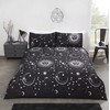 Rapport Home Celestial Polycotton Duvet Cover Set, Black, 2-Piece, Single