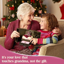 ADDWel Birthday Gifts for Grandma, Preserved Real Roses with I Love You Grandma Necklace, Cute Bear and Meaningful Eternal Roses for Grandmother Nana Birthday Christmas Valentines and Mothers Day