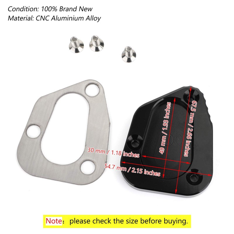 Bruce & Shark Kickstand Side Stand Expanding Plate Pad for