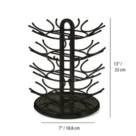 Starfrit Coffee Pod Capsule Carousel - Holds up to 28 Nespresso Vertioline Pods - Spins 360-Degrees - Lazy Susan Platform – Black
