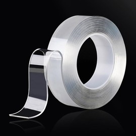 GLOWZEN Double Sided Tape, Super Strong Waterproof Tape, Magic Tape, Transparent, No Glue Residue (Width 0.8 inches (20 mm) x Thickness 0.8 inches (2 mm) x Length 16.4 ft (5 m)