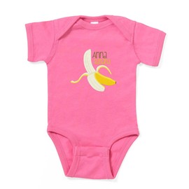 CafePress Anna Banana Cute Baby Bodysuit Romper Dark