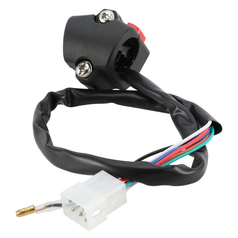 Runfarr Motorcycle Handlebar Switch, Plug & Play On/Off Switch Grip