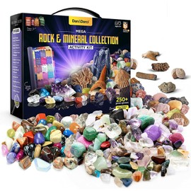 Dan&Darci Rock Collection for Kids. Includes 250+ Gemstones, Crystals, Rocks and more