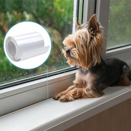 CODOHI 4in x 32.8ft Window Sill Protector, Door Protector from Dog Cat Scratching, Clear Sided Shield Protection Barrier Anti Cat Dog Scratching, Slobbering, and Clawing Furniture, Glass, Car Door