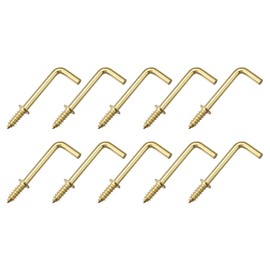 METALLIXITY 25pcs 36mm L Shaped Hooks Ceiling Hooks Metal Right Angle Hooks Outdoor Cup Hooks for Bathroom Kitchen Wall Furniture Connection
