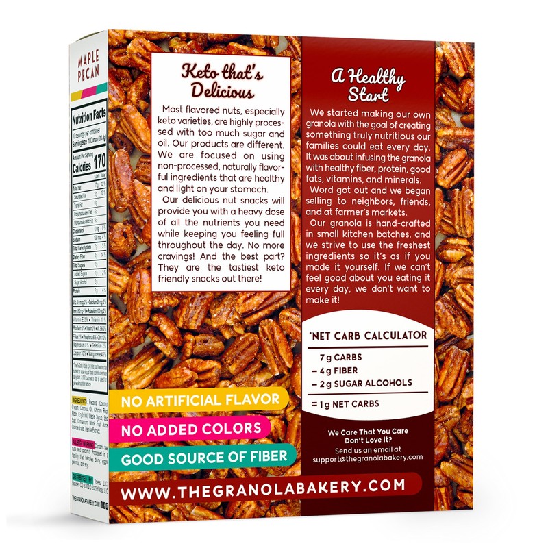 TGB Maple Pecans | 1g Net Carb Keto Snack |