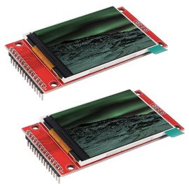 XIITIA 2pcs 2.4" SPI TFT LCD Display Screen Module ST7735 240×320 TFT LCD Screen Shield 3.3V RGB 65K for Arduino