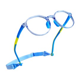 LifeArt Kid Blue Light Blocking Glasses, Filter 85% of Harmful Blue Light, Anti Eyestrain and Blurry, Computer Glasses(Blue Yellow)
