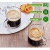 Ackers 2 Pack Measuring Cups, 75ML/2.5OZ Espresso Cups with Handle,
