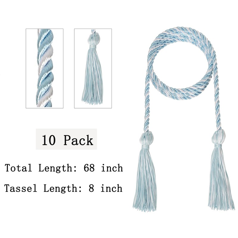 D DODOU 10 Pieces Graduation Cords Polyester Graduation Honor Braided