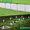 Eyrosa Solar Outdoor Lights, 10 Pack Waterproof Stainless Steel Solar