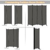 MAYOLIAH 4 Panel Room Divider Screen 6Ft Tall Foldable Privacy