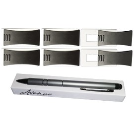 Clixde 6 x Camera Blocker Webcam Cover with Sliding System 1 Stylus Universal Stylus Pen with Rubber Tip for Laptop Desktop Tablets