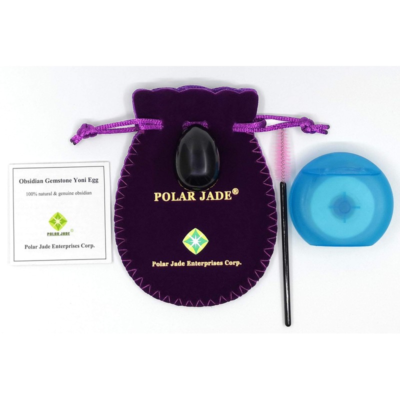 Polar Jade Small Drilled Obsidian Egg – Natural Gemstone Tool