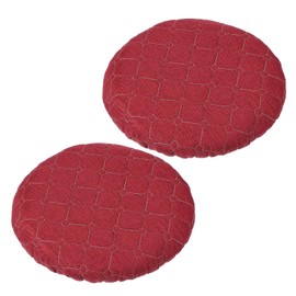 PATIKIL Stool Covers Round, 2 Pack Elastic Bar Stool Covers Washable Stool Cushion Slipcover Stretchy Bar Chair Seat Covers for 10-13 Inch Chair, Red