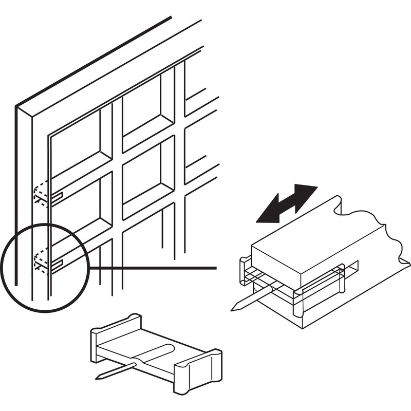 Prime-Line L 5915 7/8 In. Window Grid Retainer Pin (6