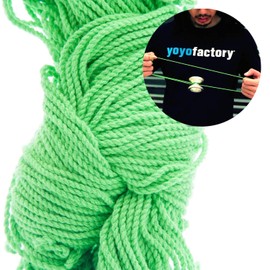 YoyoFactory YO-YO Cord - Green (Pack of 100, Suitable for All Yoyos)