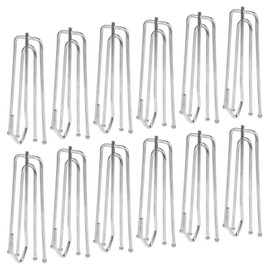 Fjgyjt 50 Pcs Stainless Steel Curtain Hooks Stainless Curtain Pleater Tape Hook 4 Prongs Curtain Pinch Pleat Hook Clip Traverse Pleater