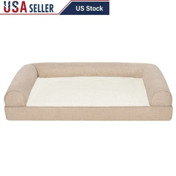 Orthopedic Plush Pet Sofa Bed Soft Foam Supportive Couch Dogs
