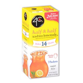 4C Pitcher Packs, Half & Half 8 Pack, Makes 14 Quarts, Sugar Free Powder Drink Mix, Refreshing Water Flavorings, Makes 2 Quarts Each Packet