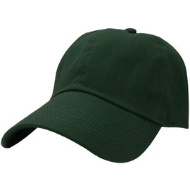 Falari Classic Baseball Cap Dad Hat 100% Cotton Soft Adjustable Size Dark Green