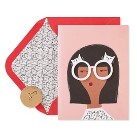 Papyrus Blank Card for Her (Cat Glasses)