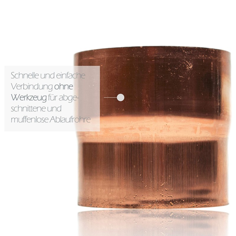 Copper Drain Pipe Connector 60 mm for Downpipes with Same