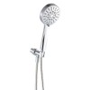 Modern 6-Spray Handheld Showerhead Kit with Pause Feature in Chrome