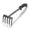 Edward Tools Hand Cultivator Mini Rake - ErgoGrip with Bend