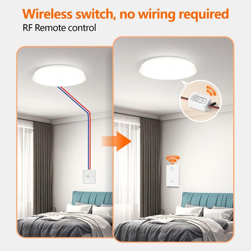 DieseRC AC 110V 120V 220V 240V Wireless Remote Control Light