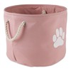 Bone Dry Pet Storage Collection Collapsible Bin, Medium Round, Rose