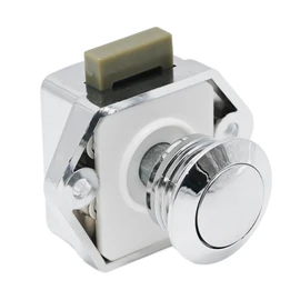 Hoypeyfiy 10pcs Push Button Drawer Door Latch Catch Cupboard Door Knob Latch for 15-18mm Thickness RV Boat Van Yacht Campervan (Silver)