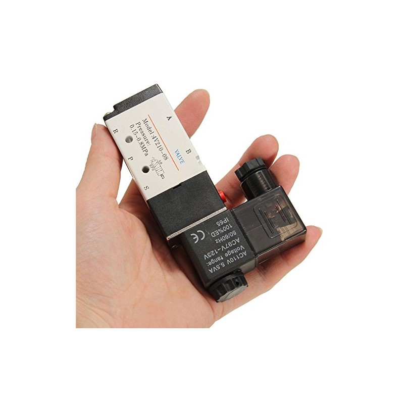MASUNN 4V210-08 Ac 110V 5 Way 2 Position 1/4 Inch
