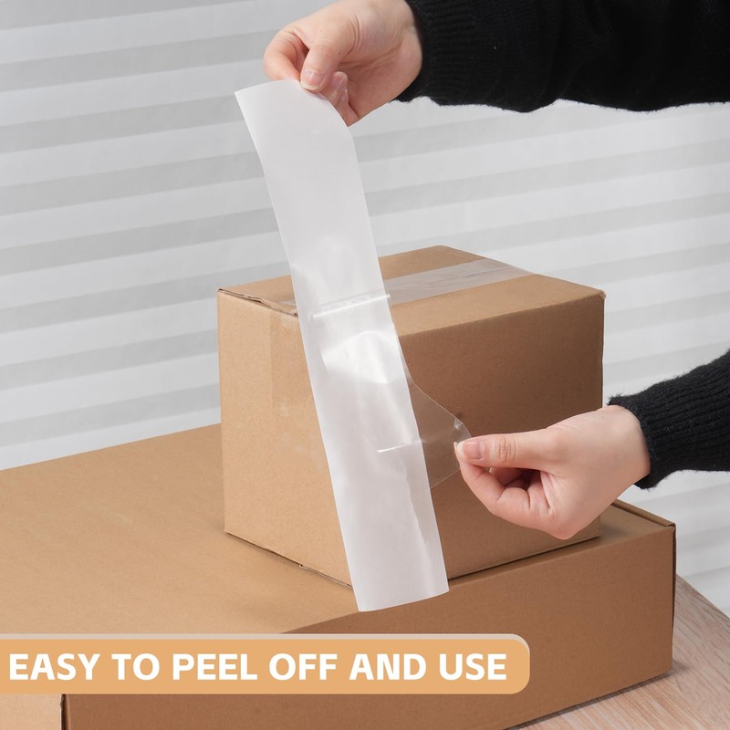 PAJIXANTHIC 100 Pack Precut Return Tape Strips 2"x12" Precut Clear