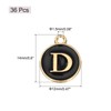 sourcing map 36pcs Pendants Letter Charm Initial Charm Double Sided