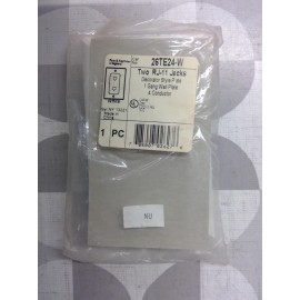 Pass & Seymour 26TE24-W 2 RJ11 Phone Jack 1 Gang Decorator Plate *Free Shipping*