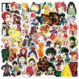 My Hero Academia Anime Stickers 100 Pieces for Suitcase, Skateboard, Laptop, Computer, Water Bottles, Car, Teenager, Boys and Girls, Waterproof Sticker