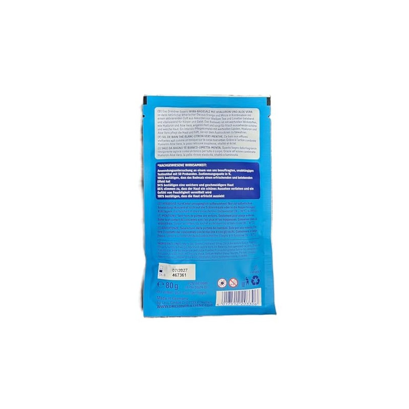 Dresdner Essenz Bath Salts + Hyaluronic + Aloe Vera 6
