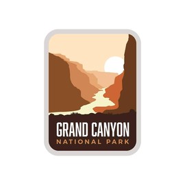 Vagabond Heart Grand Canyon National Park Sticker - Weatherproof Vinyl Souvenir Decal
