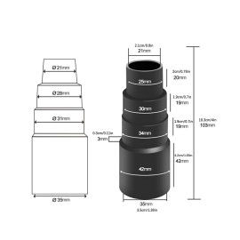 Universal 2X Vacuum Adaptor Dust Port Power Tool Sander Dust Extractor Hose Pipe Universal