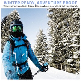 Mayoii 2-Pack Balaclava Ski Mask for Men Women Windproof Lining UV Protection Face Cover for Skiing, Snowboarding, Motorcycle, Cycling & Outdoor Sports (Grey & Black)