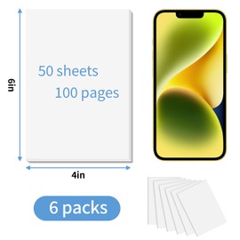 Note Pads 4x6 Inch, 6 Pack Blank Scratch Pads, 50 Sheets Per Memo Pad for Writing, White Pad of Paper Suit for Home, Office and School, Tear off Notepad, Small Server Notebook