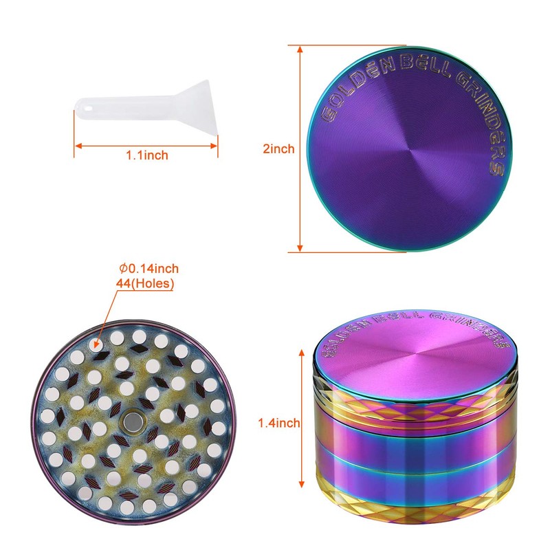 LIHAO 2 inch Grinder 4 Layer Spice Grinder