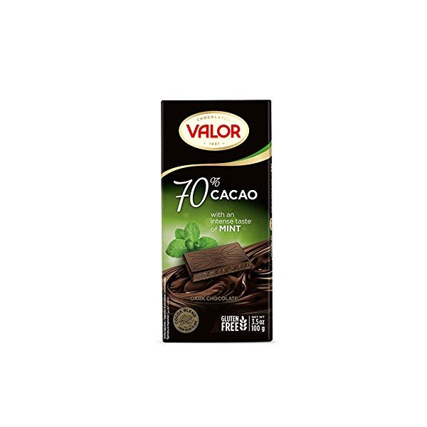 VALOR - GLUTEN FREE Dark Chocolate 70% with Mint -
