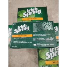 Irish Spring VINTAGE Irish Spring 4 OZ Bar Soap ORIGINAL NO FLAXSEED OIL  DISCONTINUED 5 Lot